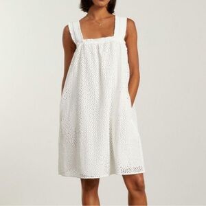 Everlane eyelit white cotton dress